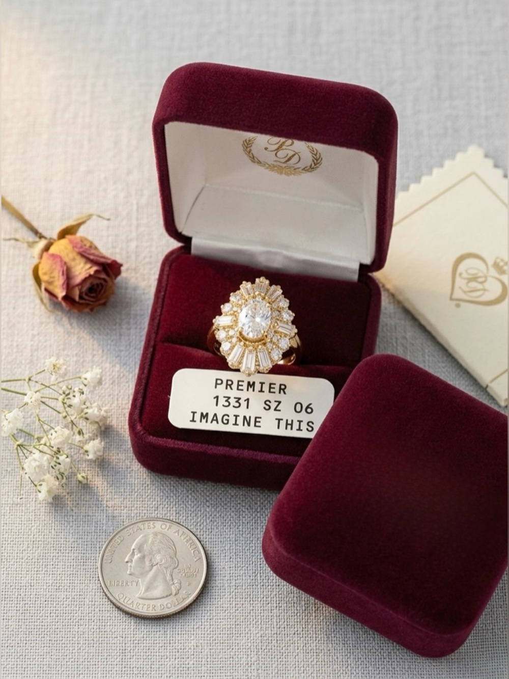 NWT Premier Designs Imagine This Ring Sz 6 w/Box